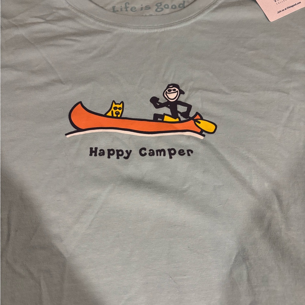 Life Is Good Light Blue Canoe Adventure Tee - Picture 2 of 5